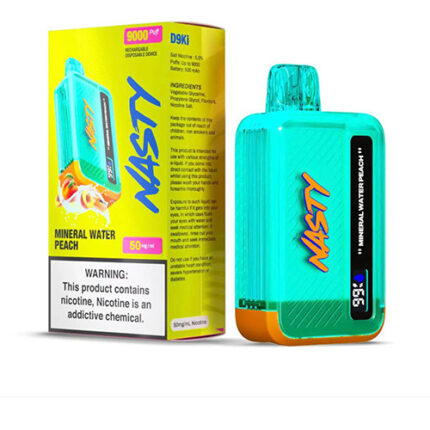 Nasty Bar Disposable D9Ki 9000 Puff 5% - Mineral Water Peach