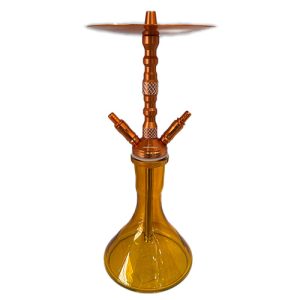 Amaren Premium Hookah 2 Pipe - Orange Silver