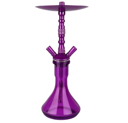 Amaren Premium Hookah 2 Pipe - Purple / Silver